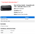 thumbnail image 2 of Rear Left Door Handle - Compatible with 1995 - 2000 GMC Yukon 5.7L V8 1996 1997 1998 1999, 2 of 2