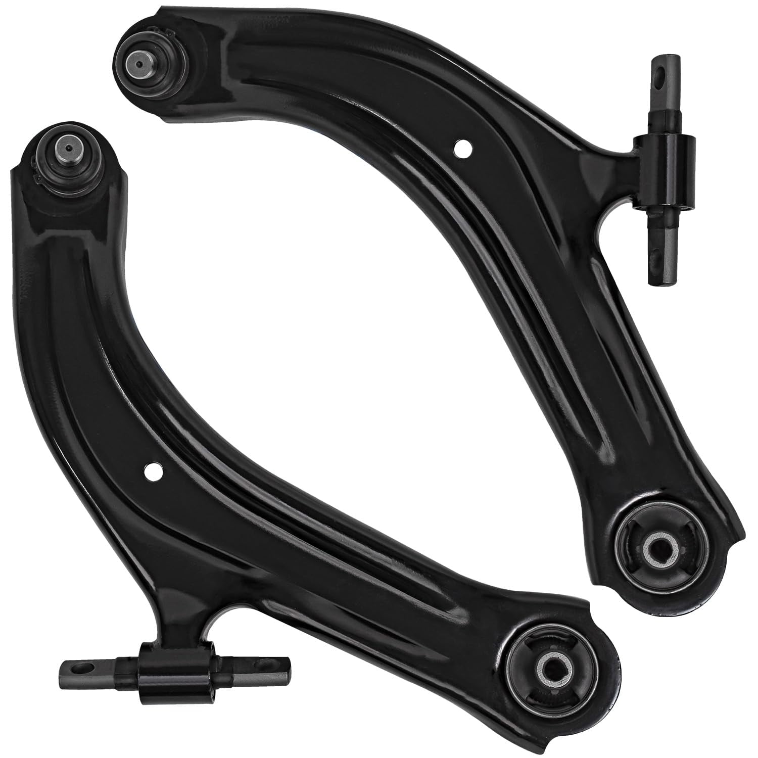 Detroit Axle - Front End 10pc Suspension Kit for 2007-2012 Nissan Sentra, 2 Lower Control Arms w/Ball Joints Inner Outer 4 Tie Rods 2 Boots 2 Sway Bars Replacement 2008 2009 2010 2011 Sentra