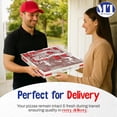 thumbnail image 4 of MT Products White and Red B-Flute Pizza Boxes 18" x 18" x 2" - Pack of 10, 4 of 7