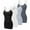White,Charcoal,Black,H Gray, variant on 4 Pack Mixed Colors, Women Long Camisole Tank Tops Blend Fit Basic Cami Top W/ Straps