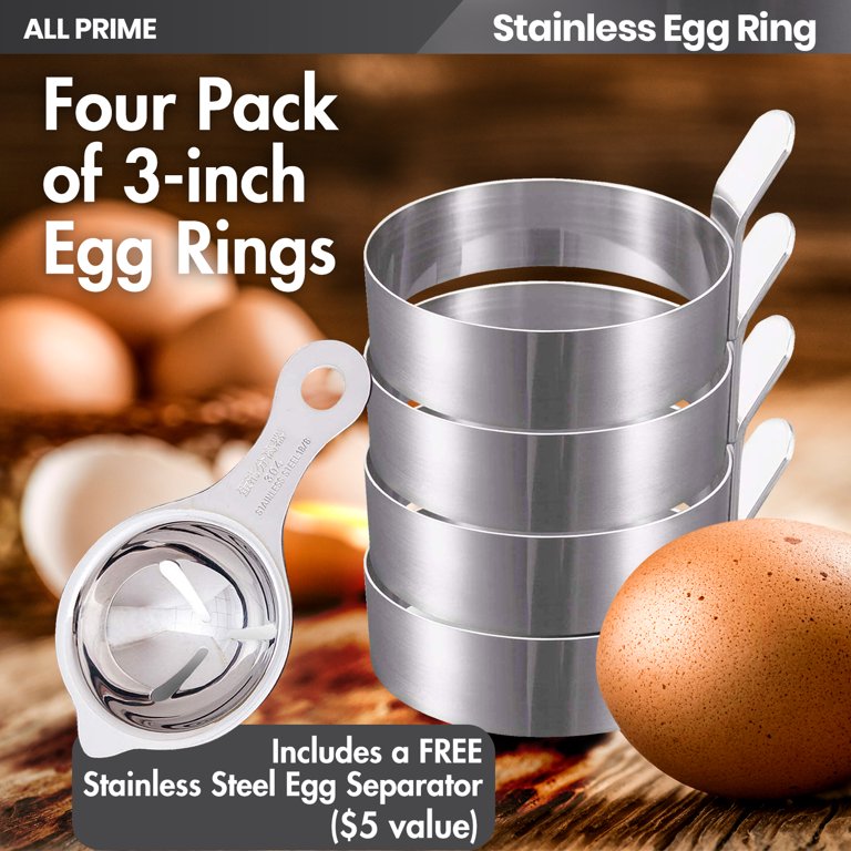 Egg Ring - Egg Rings 3 inch, Egg Rings for Frying Eggs and Egg