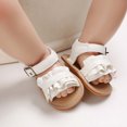 thumbnail image 6 of Odeerbi Baby Infant Boys Girls Slip Resistant Shoes Rubber Sole Prewalker Baby Cute Summer Princess Sandals Flat First Walkers Footwear White, 6 of 9