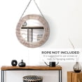 thumbnail image 5 of HOMCOM 31" Wood Wall Mirror, Round Mirror for Wall in Living Room, Bedroom, Rustic Brown, 5 of 9