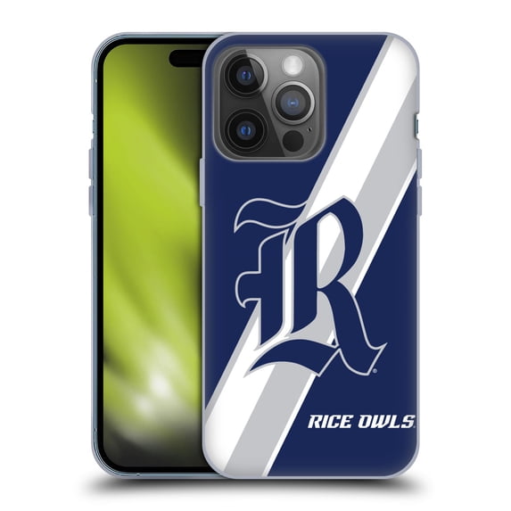 Head Case Designs Officially Licensed Rice University Rice University Stripes Soft Gel Case Compatible with Apple iPhone 14 Pro