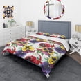 thumbnail image 3 of Designart 'Floral Botanical Retro VIII' Mid-Century Modern Duvet Cover Set, 3 of 4