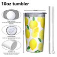 thumbnail image 4 of Lemon 10oz Tumblers Stainless Steel Tumbler with Lid and Straw,Vacuum Insulated Double Wall Travel Tumbler Cups with Cleaning Brush for Coffee, Tea, 4 of 4