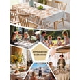 thumbnail image 5 of Wildflower Leaf Table Cloth, Brown Floral Botanical White Watercolor Waterproof Tablecloth for Rectangle Tables, Reusable Washable Fabric Table Cover for Restaurant Kitchen Dining Tables 60"x120", 5 of 6