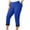 Blue, variant on frariair Extended Size Capri Leggings For Women Sculpting Waist Lace Detail Athletic Compression Gym Yoga Bottoms Red