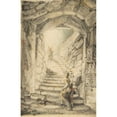 thumbnail image 2 of Gabriel de Saint-Aubin 17x24 Black Ornate Framed Double Matted Museum Art Print Titled: The Staircase (The Curving Stair) (1778-79), 2 of 5