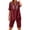 Wine, variant on Womens Sets 2 Piece Outfits Casual Short Sleeve Button Down Shirt and Shorts Loungewear Summer Clothes