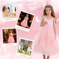 thumbnail image 4 of Marendyee Dress for Girls Pink Tulle and Sequin Dress for Kids Halloween Cosplay Costumes, 4 of 15