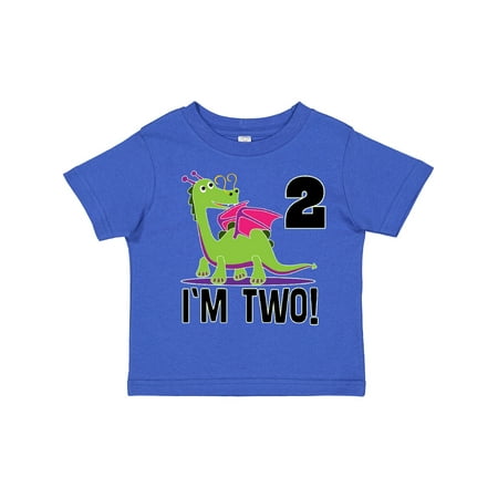 

Inktastic 2nd Birthday Outfit Girl Dragon Gift Toddler Toddler Girl T-Shirt