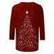 thumbnail image 4 of Camisetas de Navidad para Mujeres, 3/4 Manga Cuello Redondo Blusa con Estampado de Vacaciones, Top de Moda Casual, 4 of 5
