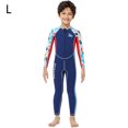 thumbnail image 2 of Naiovety Trajes de neopreno de 2,5 MM, traje de buceo a prueba de frío, traje de neopreno para niños, pantalones largos de manga larga, traje completo Deportes acuáticos azul marino L Naiovety OD003648-03, 2 of 6