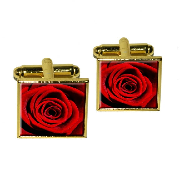 Red Rose Square Cufflinks