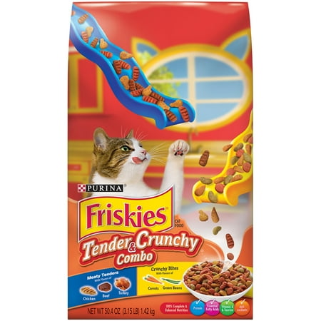Friskies Tender & Crunchy Combo Adult Dry Cat Food, 3.15 lb