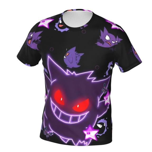 Gengar Unisex 3d Pattern Printed Short Sleeve T-Shirts Casual Graphics Tees For Men Women Teen Medium