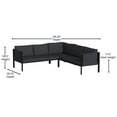 thumbnail image 5 of Flash Furniture Lea Series Steel Patio Lounge Sectional - Charcoal, 5 of 11