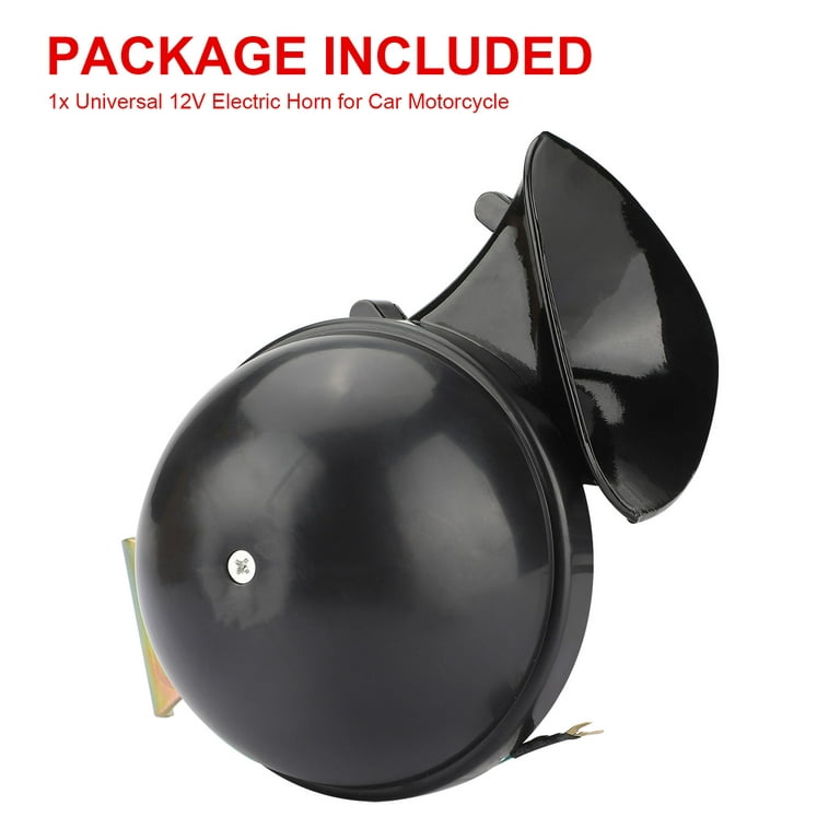 TSV 115 DB Super Loud Horn, Universal Electric Snail Horn for Truck Train Boat Car, Air Electric Snail Single Horn, 12V Waterproof Motorcycle Snail