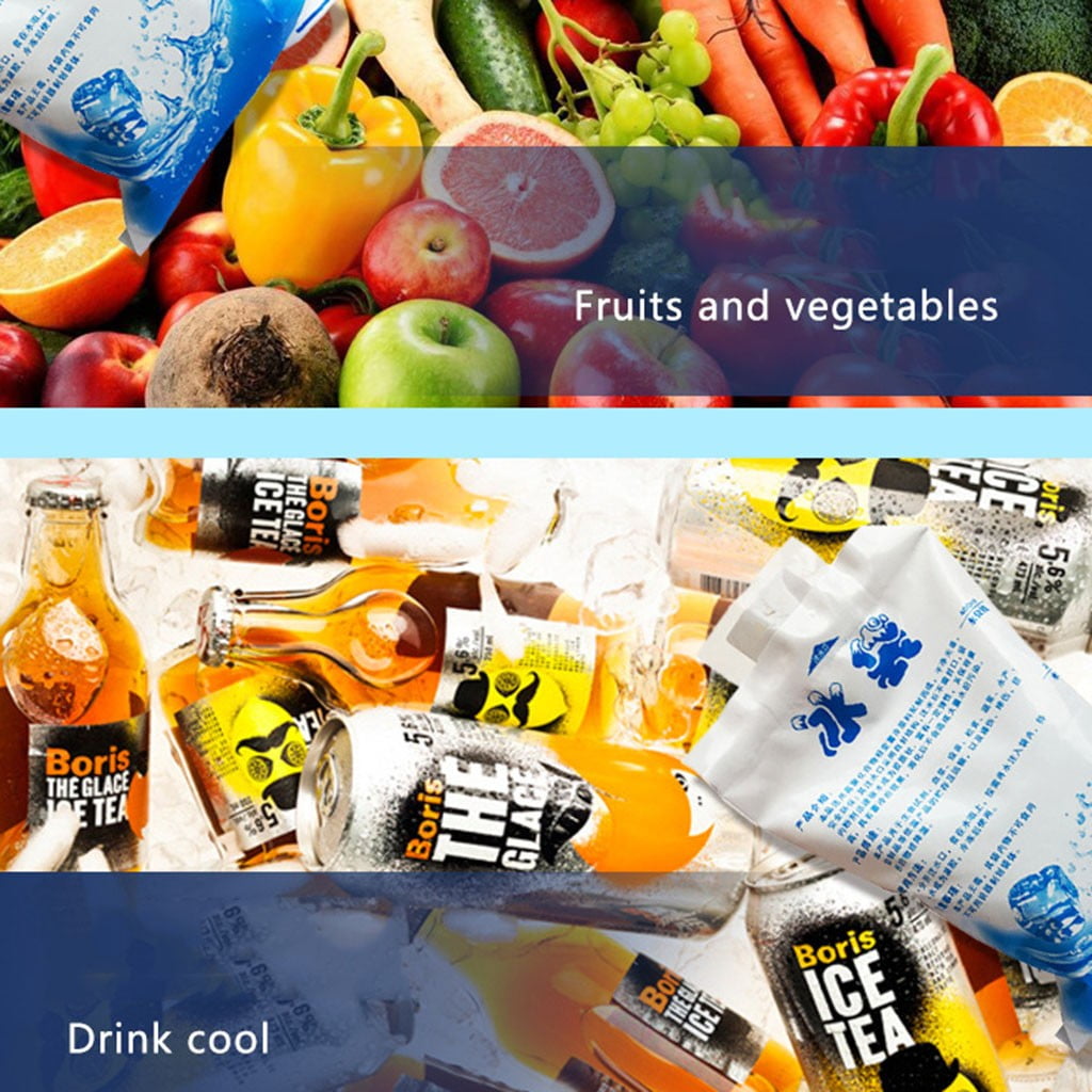 Tunhigl Savings 25PCS Ice Packs Reusable Gel Ice Cooler Pouchs for Food Storage Picnic Cooler Cold Pouchs