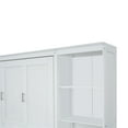 thumbnail image 6 of Harper & Bright Designs Full Size Murphy Bed with Desk, Wooden Full Cabinet Bed Wall Bed with Bookshelf, Folding Wall Chest Bed for Bedroom Guest Room, White, 6 of 11