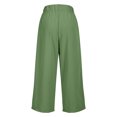 thumbnail image 3 of Pantalones de Pierna Ancha de Cintura Alta para las Mujeres de Verano Pantalones Casuales de Color Sólido, Longitud Larga con Bolsillos Laterales, 3 of 7