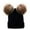 Black, variant on Toddler Knitted Wool Cap Double Cap Cap Plush Hat Brimmed Hat Child