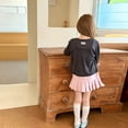 thumbnail image 5 of Girls Cardigan Knit Open Front Long Sleeve Sweaters Lightweight Sun Cardigan Lightweight Casual Outwear Kids Button down Coat, 5 of 8