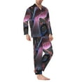 thumbnail image 2 of Sikiie Bird6 Mens Pajama Set, Soft Warm Long Sleeve Sleepwear, Cozy Button-Down Pjs for Men-Large, 2 of 7