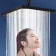 thumbnail image 1 of Cabezal de ducha de lluvia presurizado Leodye, cabezal de ducha de lluvia cuadrado M para baño, montaje en techo o pared, 1 of 6