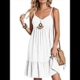thumbnail image 1 of Vestido de Verano para Mujer 2025, Sin Mangas, con Tirantes Finos y Cuello en V, Informal, Estilo Swing. XXL, 1 of 5