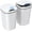White, variant on 2 Pack Automatic Small Bathroom Trash Can with Lid - 2.5 Gallon Touchless Electric Garbage Can, Motion Sensor  Trash Bin, Slim Plastic Trashcan,  Wastebasket for Bedroom Office (Black)