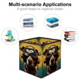 thumbnail image 2 of Dog Retro Large Capacity Foldable Cube Organizer with Handle, 10.8"x10.5"x10.6" - Storage Containers Organizer Bins, 2 of 6