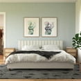 thumbnail image 4 of Novogratz Brittany Tufted Upholstered Bed Frame, King, Light Grey Linen, 4 of 18