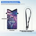 thumbnail image 7 of SEANATIVE Neoprene Phone Bag Waterproof Crossbody Bag with Shoulder Strap Cell Phone Carry Pouch Universal Smartphone Bag for Travel, Beach, Hiking, American Flag Wolf Galaxy Butterfly Pattern, 7 of 7