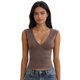 thumbnail image 1 of Camisetas sin mangas de verano para mujer, con estampado de lunares a la moda o color liso, corte ajustado, escote en V profundo, ideales para salir., 1 of 8
