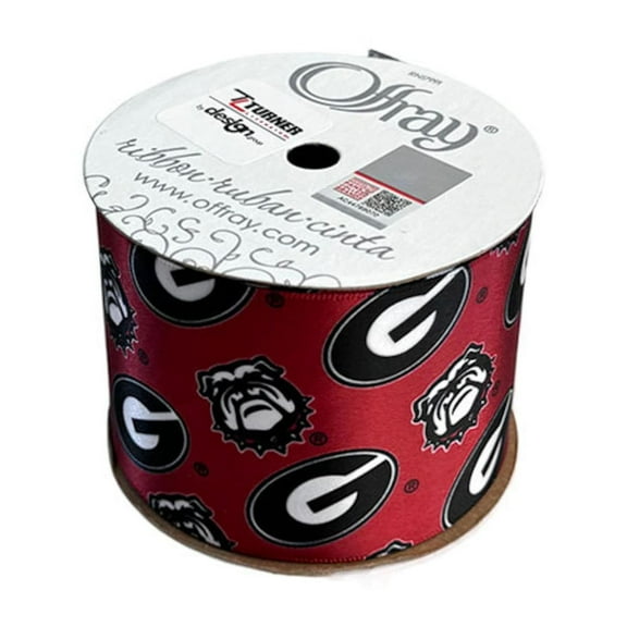 Georgia Printed Ribbon 2.5"-Inch Width, 15 Foot Spool