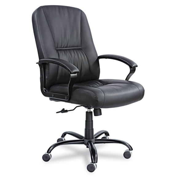Scranton & Co High Back Big and Tall Office Chair in Black Leather
