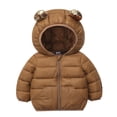 thumbnail image 4 of 1-6Y Toddler Boys Girls Winter Warm Hooded Puffer Coat Jacket Kids Casual Zipper Thickened Snow Clothes Overcoat Outerwear With Pockets, 4 of 8
