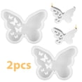 thumbnail image 1 of Injueey 2 piezas de adorno de con forma de mariposa, molde de silicona con interior liso, decoración de mariposas DIY Artesanía, 1 of 6