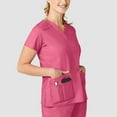 thumbnail image 3 of Wink WonderFLEX Women's Verity V-Neck Scrub Top, Papaya, L Regular, 3 of 4