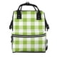 thumbnail image 1 of Easygdp White Green Plaid para Bolsa de Bebé de Gran Capacidad con Múltiples Bolsillos, Bolsa de Pañales para Padres, Bolsa de Viaje Organizada y Elegante, 1 of 6