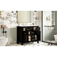 thumbnail image 4 of 36-Inch Modern Single Bathroom Vanity | Functional in Bathroom Space | Solid Wood Frame and Smooth Ceramic Sink | Keep Bathroom Items Safe, 4 of 7