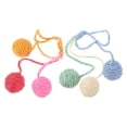 thumbnail image 1 of Shisuyan 2 Pcs Interactive Hanging Sisal Cat Ball Toy Balls Indoor Cat Entertainment Toy For Small Homes Chase For Kittens, 1 of 1