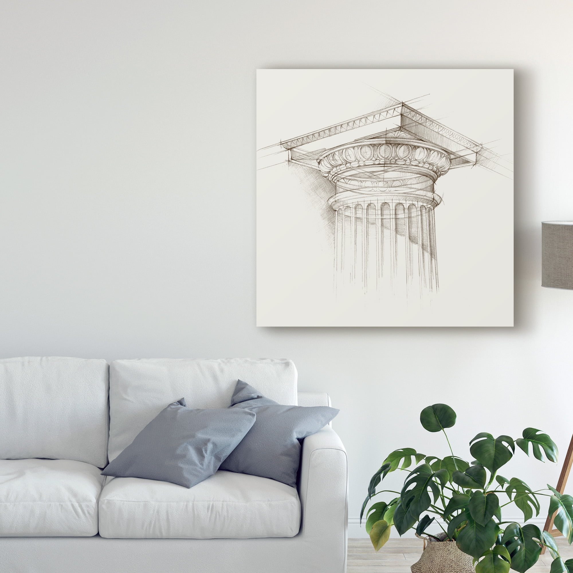 Trademark Fine Art 'Column Schematic I' Canvas Art by Ethan Harper