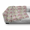 thumbnail image 3 of Floral Soft Flannel Fleece Throw Blanket, Bird Perching on Cherry Blossom SakurTree Branchnd Rose Bouquet Background, Cozy Plush for Indoor and Outdoor Use, 60" x 80", Multicolor, by Ambesonne, 3 of 6