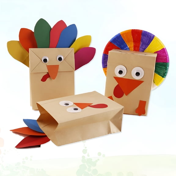 CCOCC 2026 New Thanksgiving Crafts for Kids Made of Paper Multi Color for Diy Projects and Decorations Fall Kids Crafts 3Pcs Set
