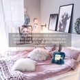 thumbnail image 4 of Inteprter Manta mullida para sofá, decorativa, larga, de felpa, para sofá, silla, dormitorio, sala de estar, teñido de color rosa claro Decoración del hogar Teñido de azul, 4 of 6