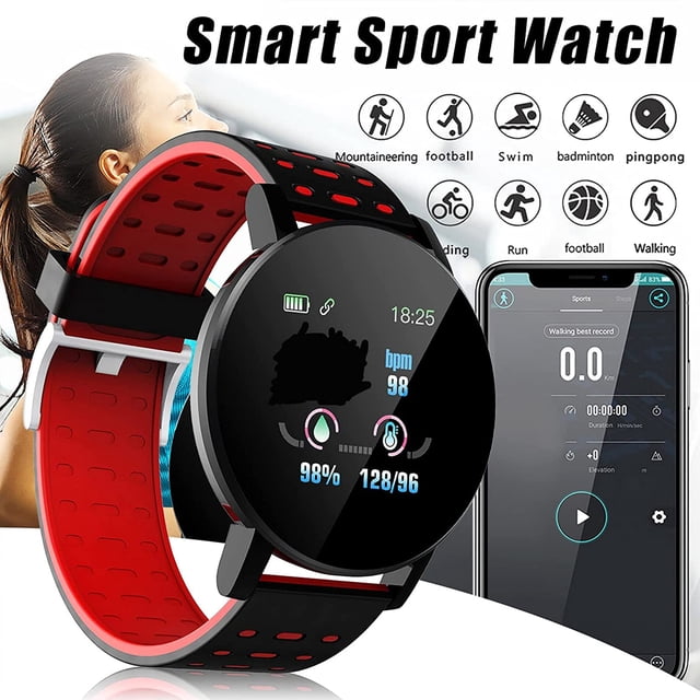 Reloj inteligente 119 Plus para Android 4.4 superior / iOS 8.0 superior Deportes (Rojo)