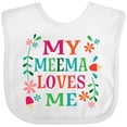 thumbnail image 3 of Inktastic My Meema Loves Me Girls Girls Baby Bib, 3 of 4